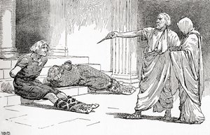 Una scena dal dramma di William Shakespeare Tito Andronico, Atto V, Scena 2
